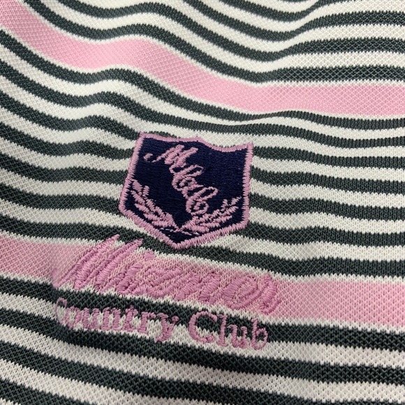 Peter Millar‎ Summer Comfort Men's Large Striped Short Sleeve Golf Polo Flaw - Picture 7 of 14